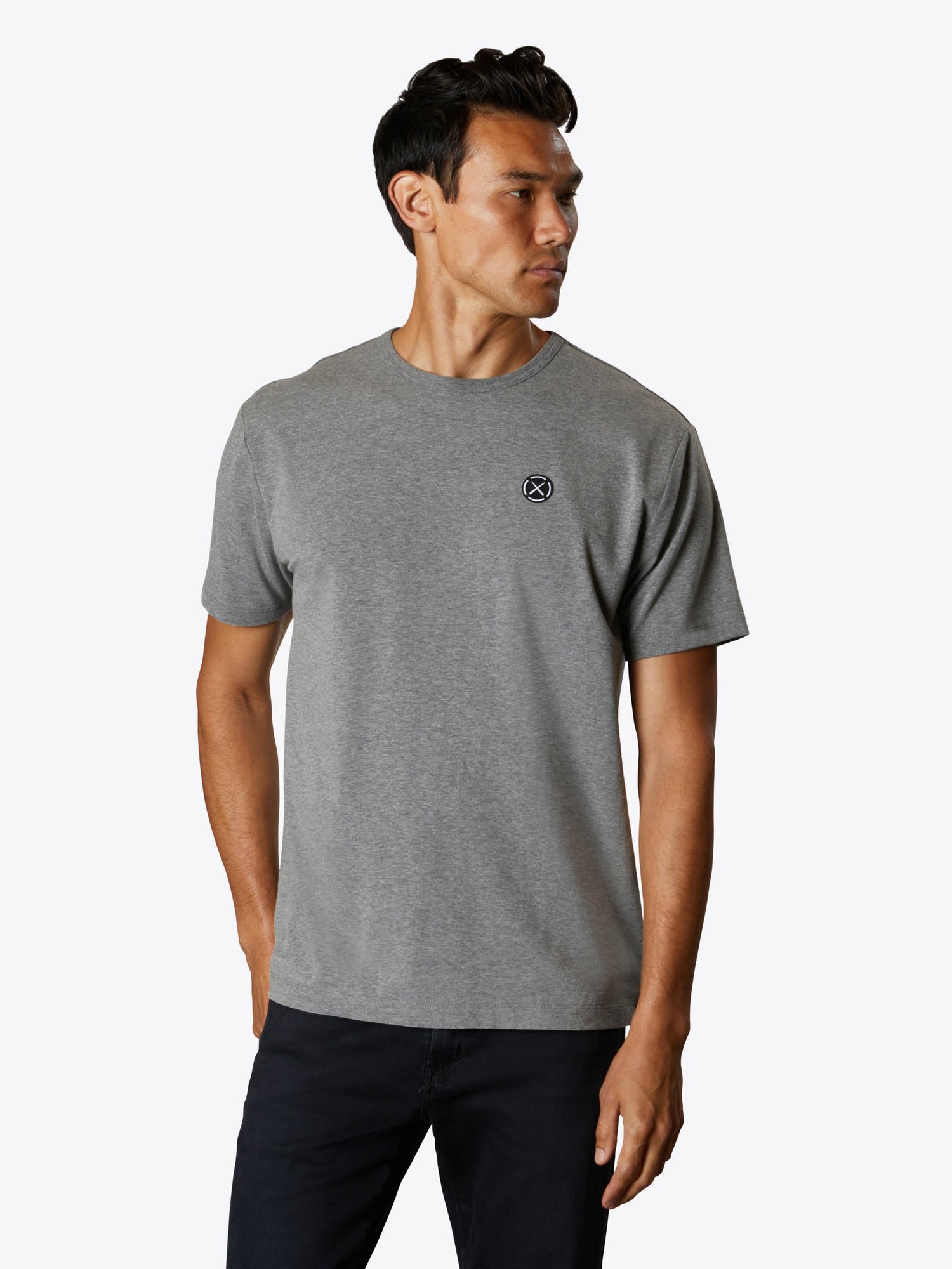 Mens | Branded Frame Tee - Relaxed-Fit Cotton PYCA | Heather Grey