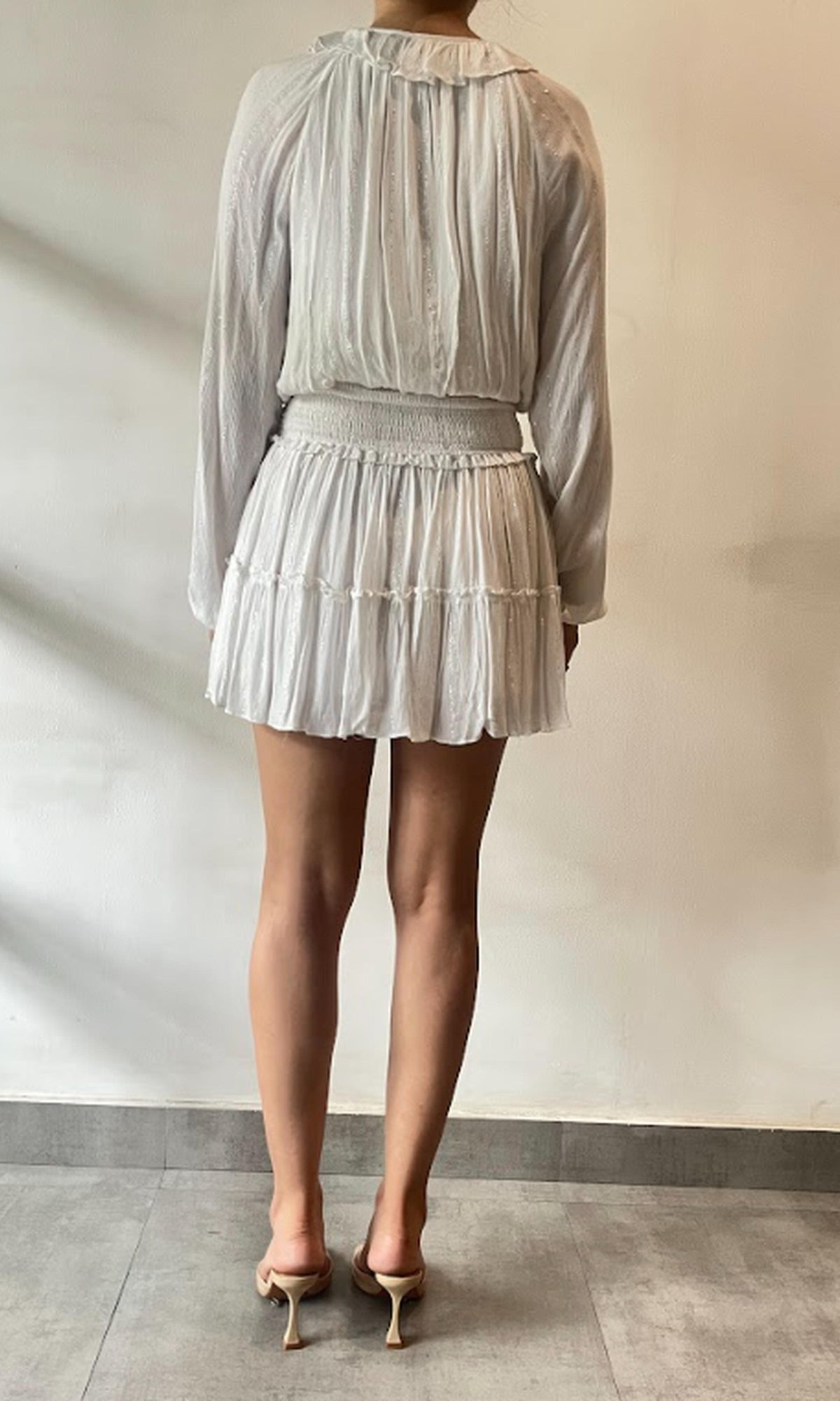 Womens | Asia Cotton Short Dress | White