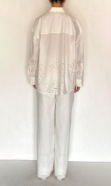 Hemant And Nandita | Bagh Cotton Over Sized Shirt | White