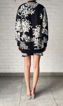 Womens | Dea Jacquard Acrylic Nylon Mini Skirt | Black White