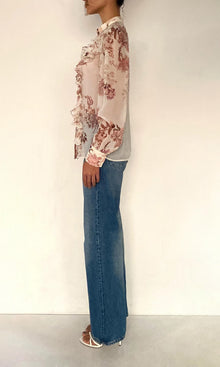 Hemant And Nandita | Diza Viscose Crinkle Chiffon Shirt | White