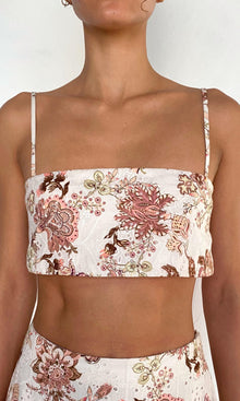 Womens | Diza Cotton Schiffli Bustier Top | White