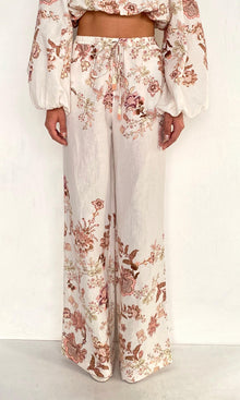 Hemant And Nandita | Diza Linen Cotton Pull On Pants | White