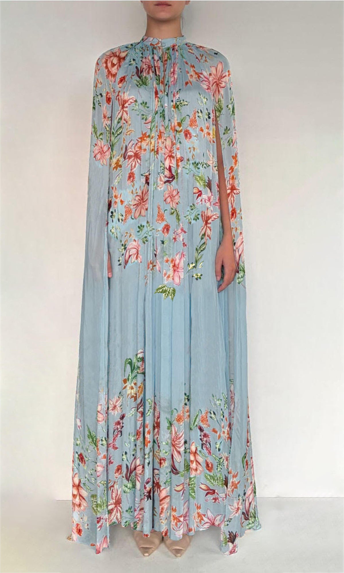 Hemant And Nandita | Elza Flat Chiffon Maxi Dress | Multi