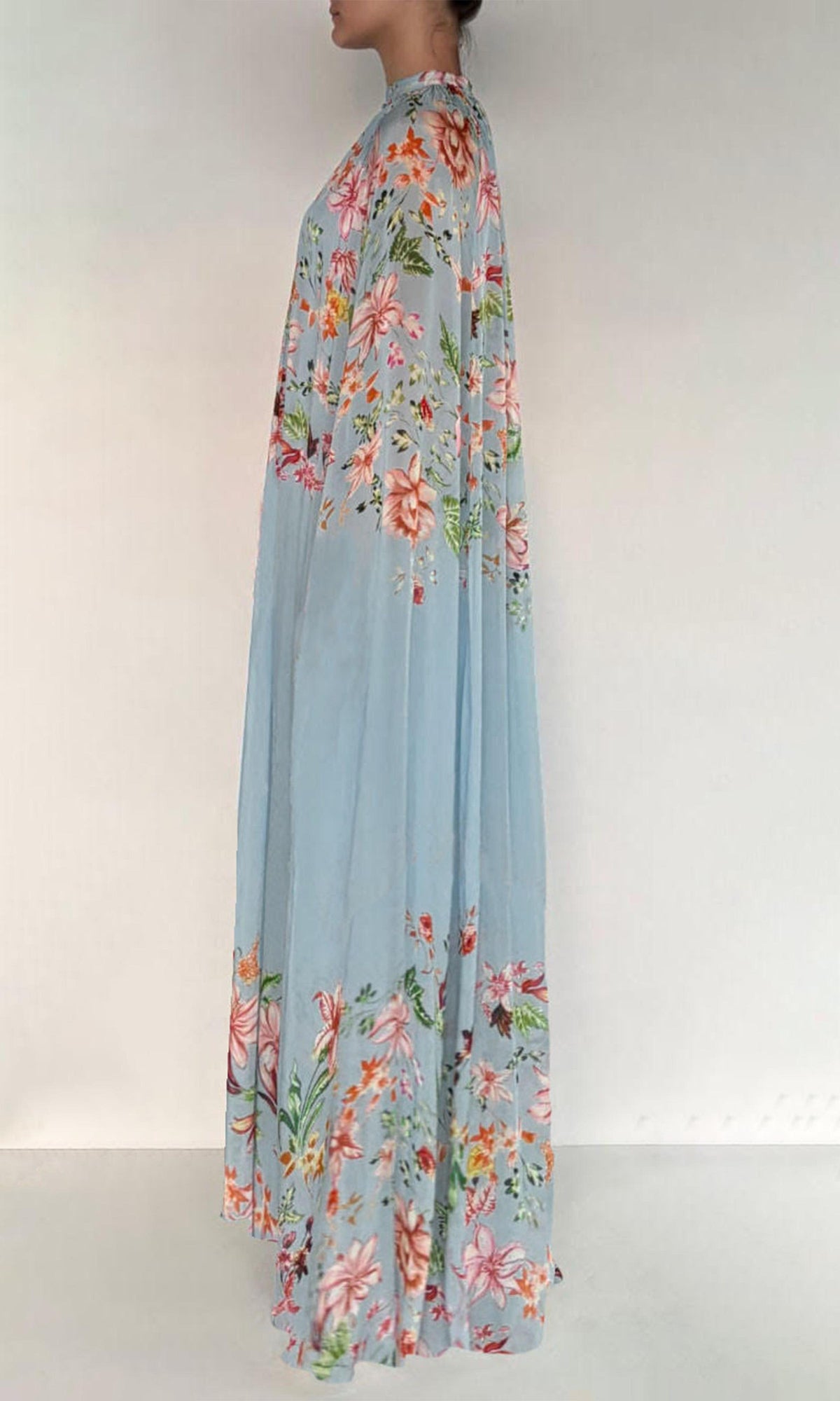 Hemant And Nandita | Elza Flat Chiffon Maxi Dress | Multi