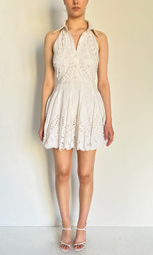 Hemant And Nandita | Inv Cotton Linen Short Dress | White