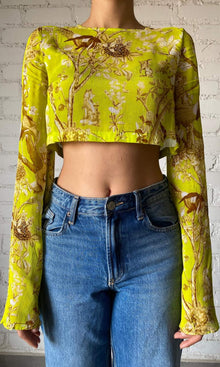 Womens | Inv Polyester Crepe Top | Neon Green