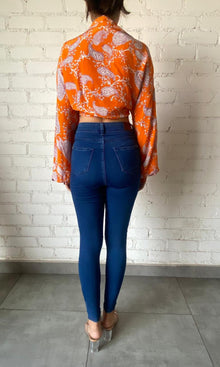 Hemant And Nandita | Inv Tanish Crepe Top | Orange