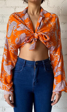 Hemant And Nandita | Inv Tanish Crepe Top | Orange