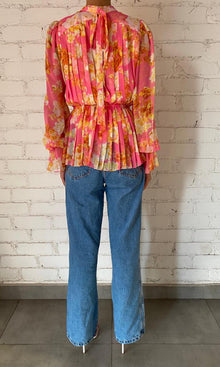 Womens | Inv Viscose Flat Chiffon Top | Pink Print