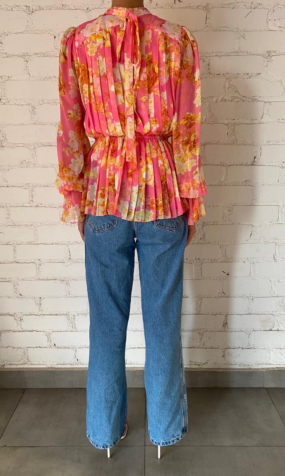 Womens | Inv Viscose Flat Chiffon Top | Pink Print