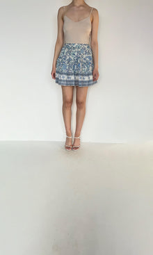 Womens | Inv Cotton Jacquard Skirt | Blue/White