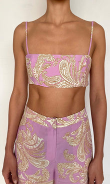 Hemant And Nandita | Jiah Heavy Crepe Bralette | Lilac