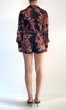 Hemant And Nandita | Johi Linen Cotton Shorts With Buckle Belt | Black