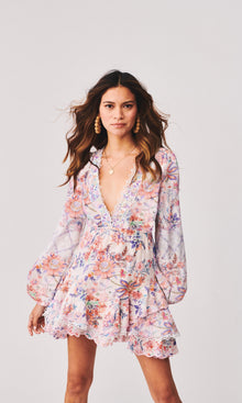 Hemant And Nandita | Kati Cotton Short Dress | Peach