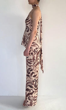 Hemant And Nandita | Lira Polyester Double Satin Pants | Eggshell