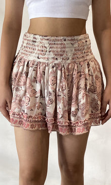 Womens | Luana Viscose Short Skirt | Nude Multi