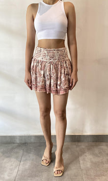Womens | Luana Viscose Short Skirt | Nude Multi