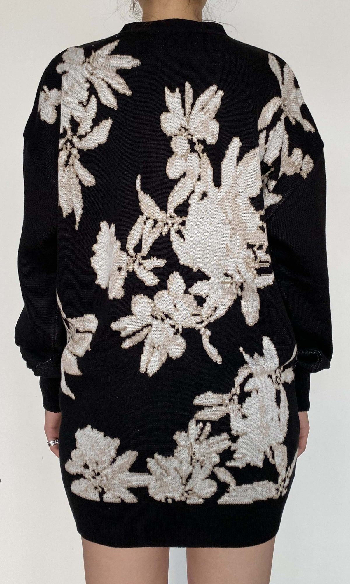 Womens | Niru Jacquard Cotton Short Cardigan | Black Multi