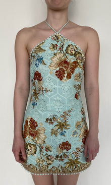 Womens | Rohi Cotton Schiffli Short Dress | Blue