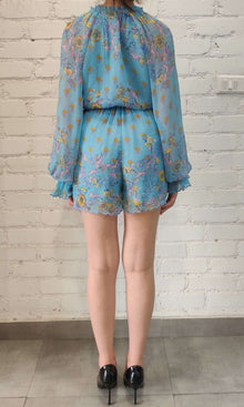 Womens | Vana Velvet Brasso Romper | White Multi