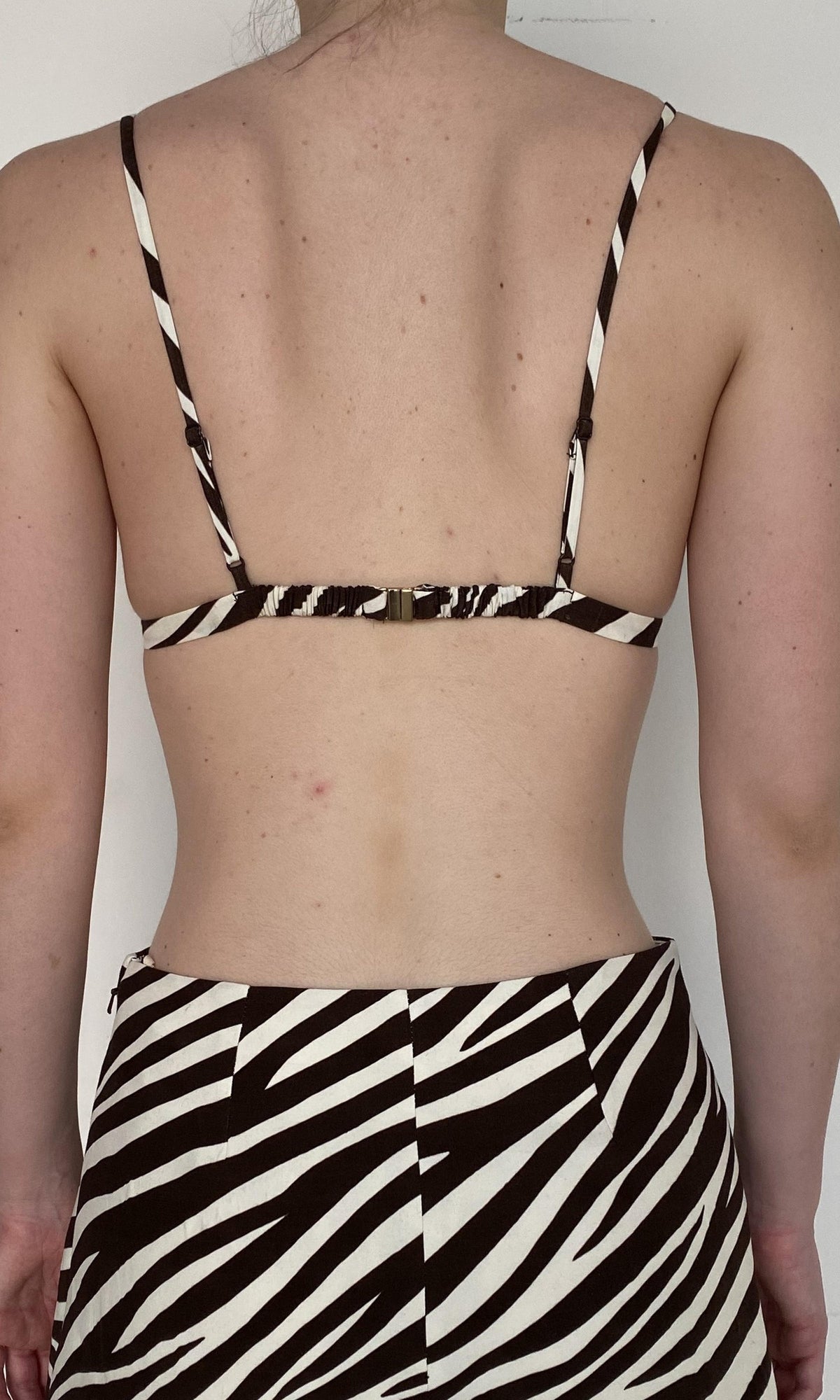 Womens | Zuba Viscose Crepe Bralette | Black White