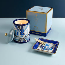 druggist lsd candle porcelain blue accents gold - holiday gifts shot