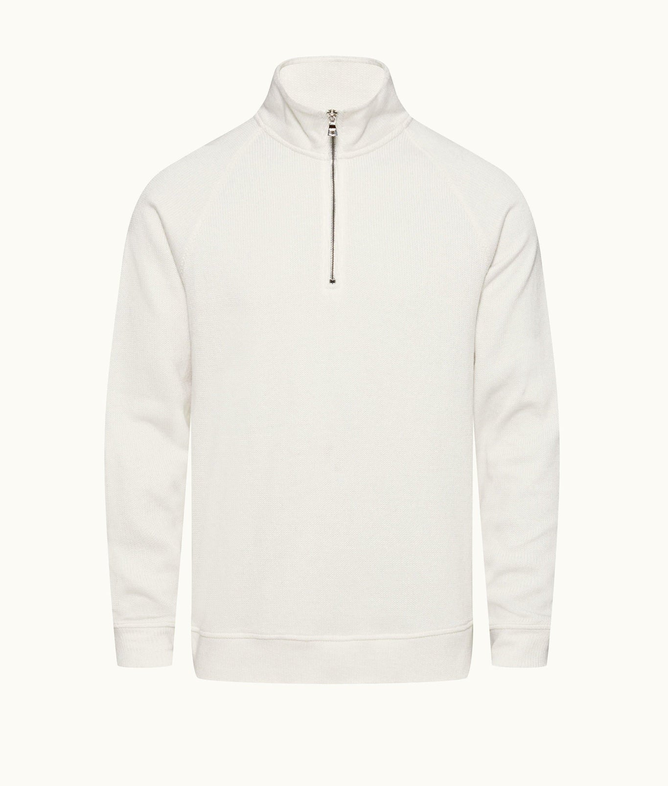 Haroun Relaxed Fit Half-Zip Double-Faced Sweatshirt | White Sand