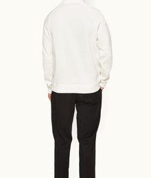 Haroun Relaxed Fit Half-Zip Double-Faced Sweatshirt | White Sand