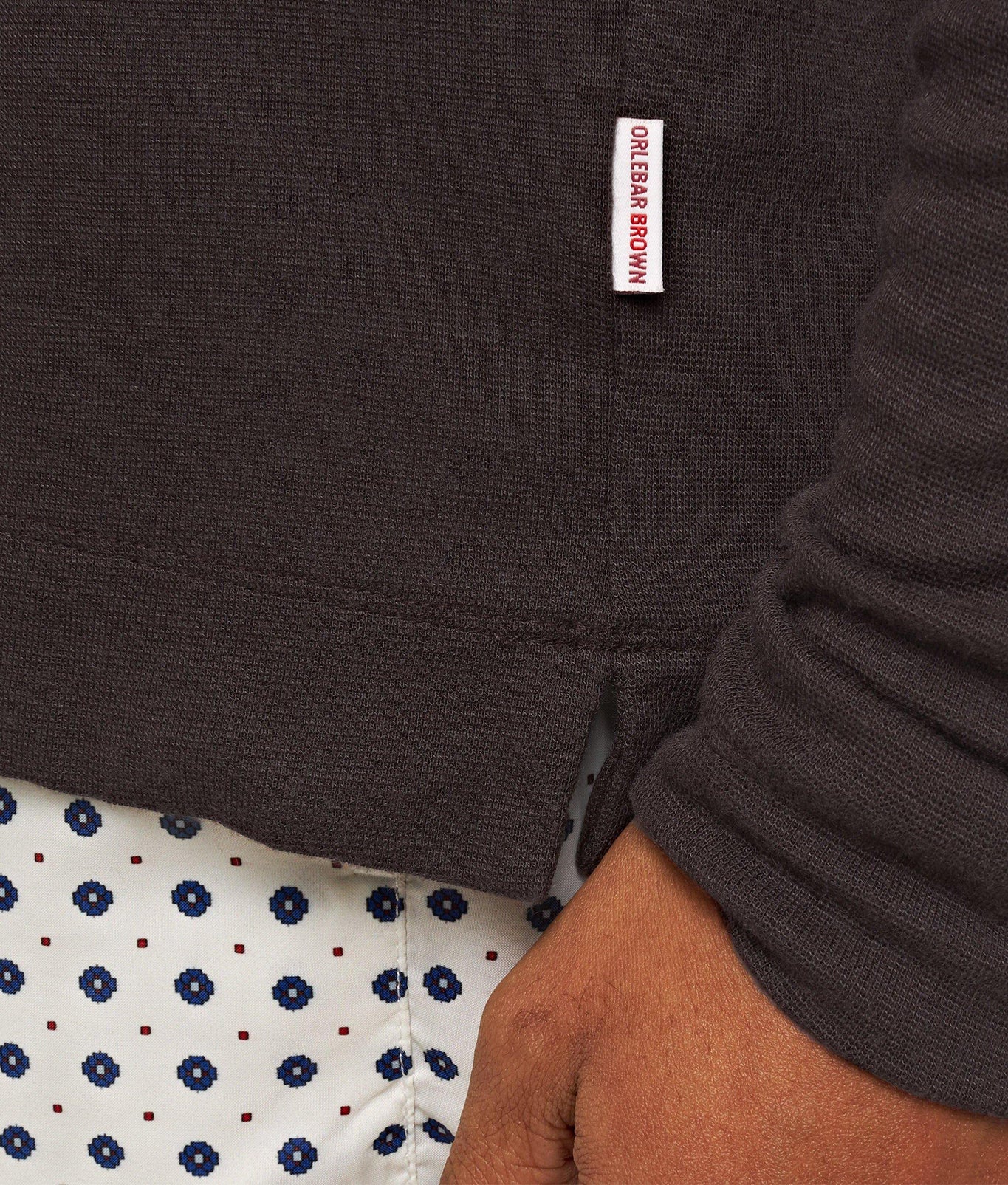 Harrison Cashmere Classic Fit Long-Sleeve Cashmere T-Shirt | Truffle