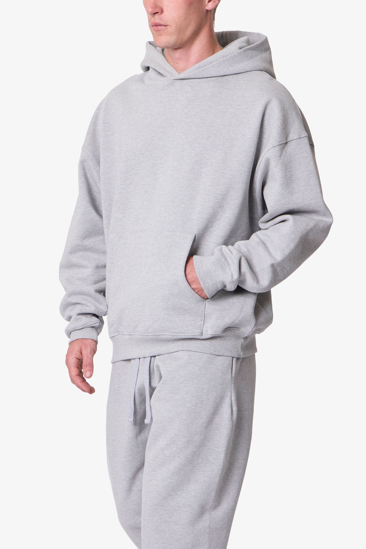 Heavy Basic Hoodie | Marled Grey