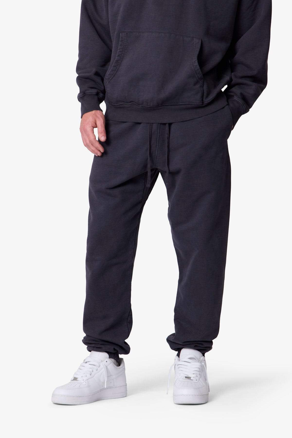 Heavy Basic Sweatpants | Washed Black