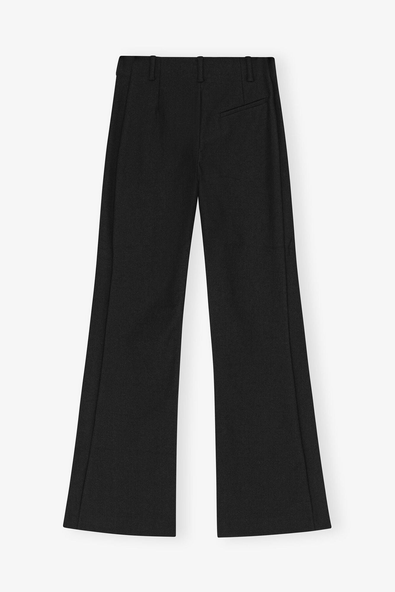 Heavy Cotton Tailoring Flared Trousers | Black
