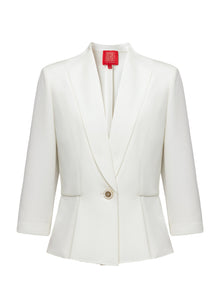 Heavyweight Silk Jacket | White