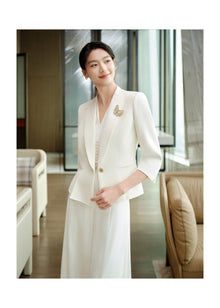 Heavyweight Silk Jacket | White
