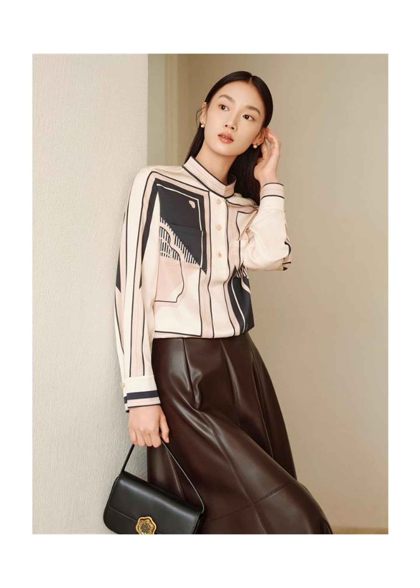 Heavyweight Silk Shirt | Beige