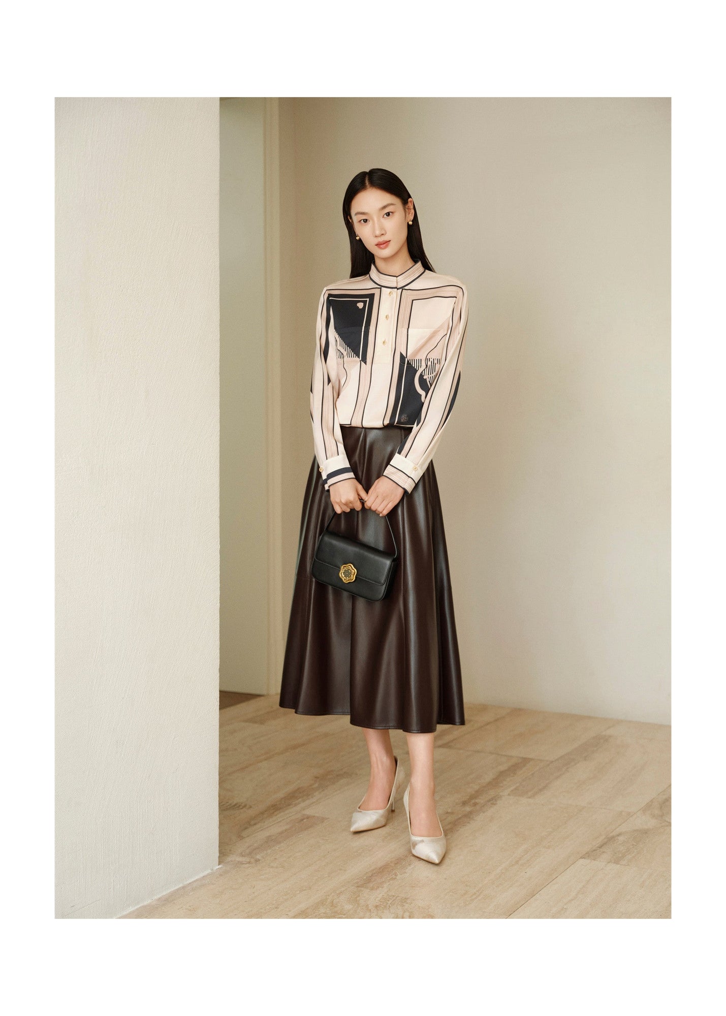 Heavyweight Silk Shirt | Beige
