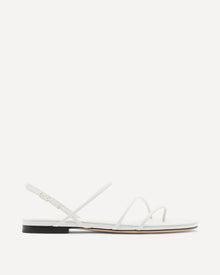 Helix Flat Sandal | White