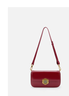 Hetian Jade Rotating Peony Button Bag | Red