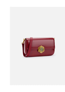 Hetian Jade Rotating Peony Button Bag | Red
