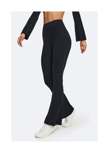 High-Waisted Flared Leggings | Black