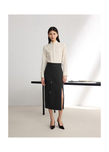 High-Waisted Maxi Skirt | Black