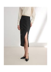 High-Waisted Maxi Skirt | Black