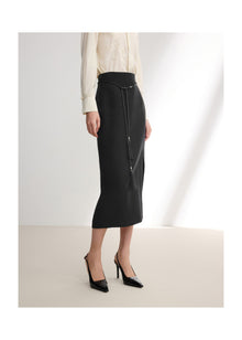 High-Waisted Maxi Skirt | Black
