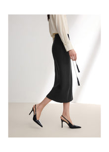 High-Waisted Maxi Skirt | Black