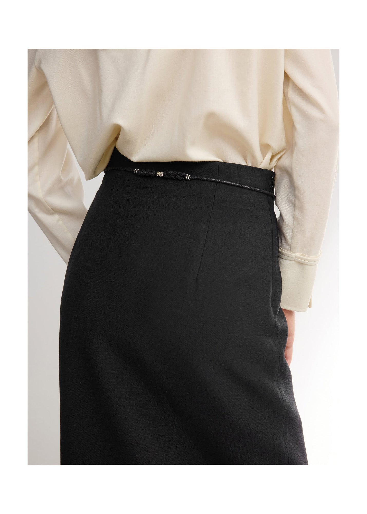 High-Waisted Maxi Skirt | Black