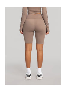 High-Waisted Performance Biker Shorts | Cocoa