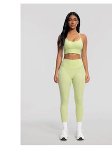 High-Waisted Stretch Performance Leggings | Cool Matcha
