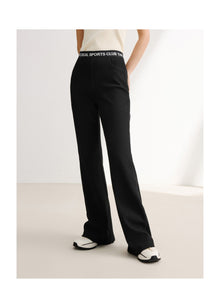 High-Waisted Wide-Leg Trouser | Black