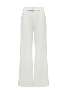 High-Waisted Wide-Leg Trouser | White